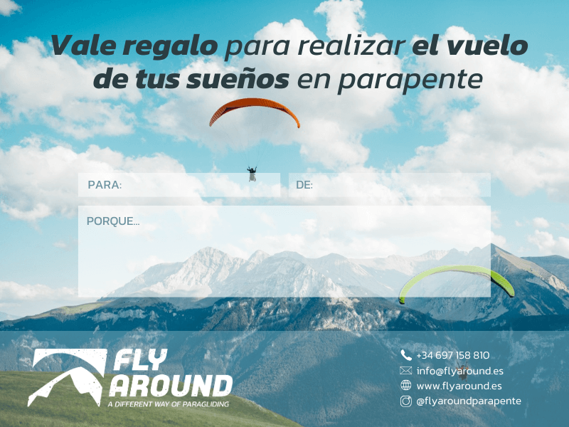 Regalar vuelo en parapente